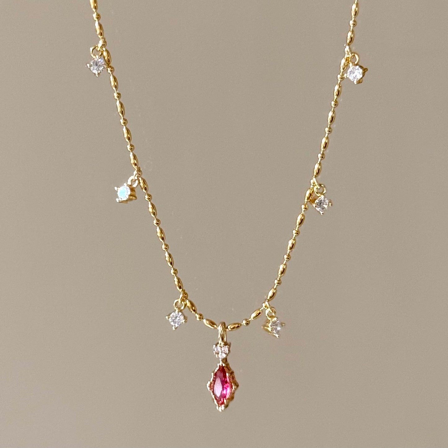 “Twilight Stardust” Handmade 14K Gold-Filled Zirconia Pendant Necklace