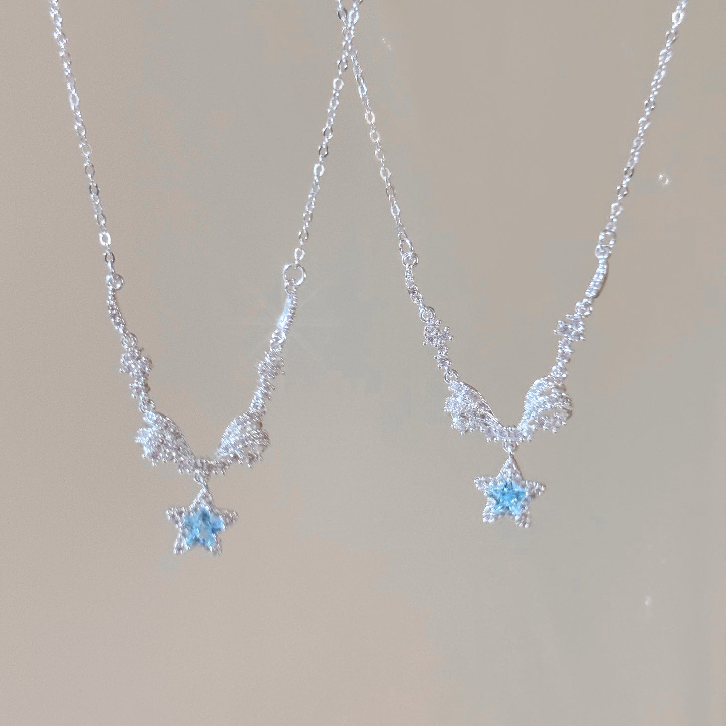 "Starlit Promise" Celestial Star Pendant Necklace