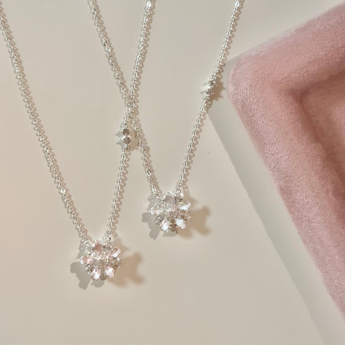 "Sakura in Twilight" Cherry Blossom Pendant Necklace